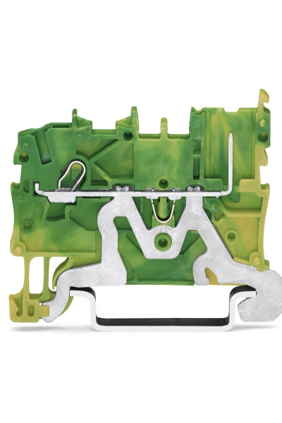 Wago - Wago 2020-1207 50 Adet 1.5mm2 Sarı Yeşil 1 Kablo 1 Soket Bağlantılı Ray Klemens