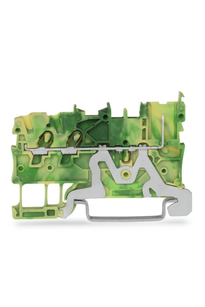 Wago - Wago 2020-1307 50 Adet 4mm2 2 Kablo 1 Soket Bağlantılı Topraklamalı Ray Klemens