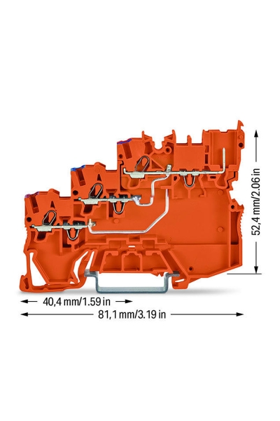 Wago 2020-5372 15 Adet 1.5mm2 250V 3 İletkenli Sensör Besleme Klemensi - Thumbnail