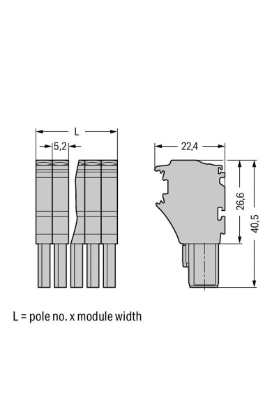 Wago 2022-115 25 Adet 4mm2 1 İletken 15 Kutup CCS Dişi Konnektör - Thumbnail