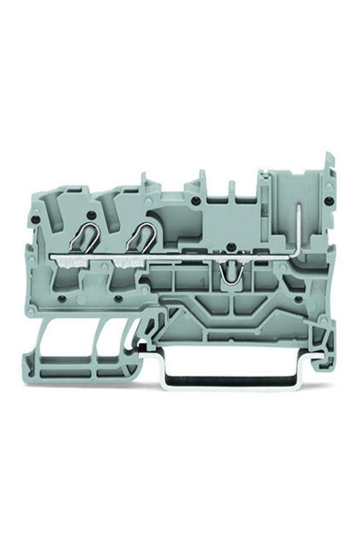 Wago - Wago 2022-1301 100 Adet 4mm2 Gri 2 Kablo 1 Soket Bağlantılı Ray Klemens