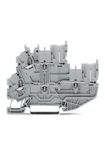 Wago - Wago 2022-2201 50 Adet 4mm2 Gri 1 Kablo 1 Soket Bağlantılı Ray Klemens