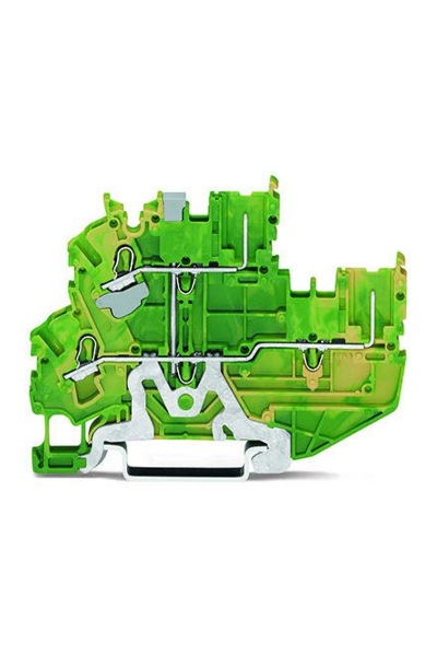 Wago - Wago 2022-2207 50 Adet 4mm2 1 Kablo 1 Soket Bağlantılı Topraklı Ray Klemens