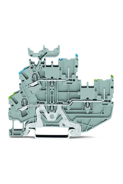 Wago - Wago 2022-2247 50 Adet 4mm2 Gri PE/N 2 Katlı Klemens
