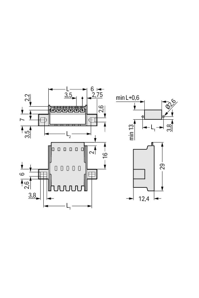 Wago 2091-1636/024-000 100 Adet 1.5mm2 6 Kutuplu Flanşlı Boş Pano Geçiş - Thumbnail