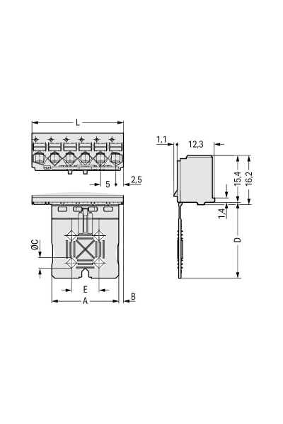 Wago 2092-1104 100 Adet 2.5mm2 4 Kutuplu Dişi Konnektör - Thumbnail
