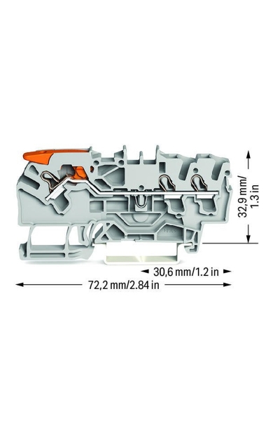 Wago - Wago 2102-1301 50 Adet 4mm2 Gri 3 iletkenli Kollu Yaylı Klemens Wago 2102-1301 50 Adet 4mm2 Gri 3 iletkenli Kollu Yaylı Klemens - Thumbnail