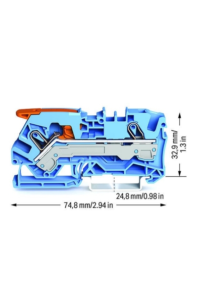 Wago - Wago 2106-1204 25 Adet 10mm2 Mavi 2 İletkenli Kollu Yaylı Klemens Wago 2106-1204 25 Adet 10mm2 Mavi 2 İletkenli Kollu Yaylı Klemens - Thumbnail