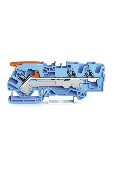 Wago - Wago 2106-1304 25 Adet 10mm2 Mavi 3 iletkenli Kollu ve Yaylı Klemens Wago - Wago 2106-1304 25 Adet 10mm2 Mavi 3 iletkenli Kollu ve Yaylı Klemens