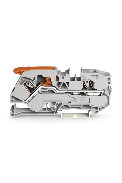 Wago - Wago 2116-1201 20 Adet 25mm2 Gri 2 İletkenli Kollu ve Yaylı Ray Klemens