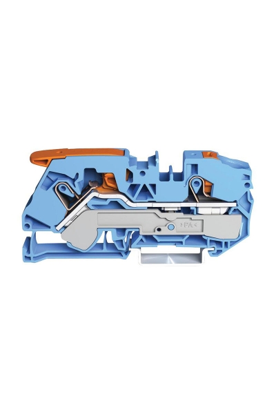 Wago - Wago 2116-5204 20 Adet 25mm2 Mavi 2 İletkenli Kollu ve Basma Butonlu Ray Klemens