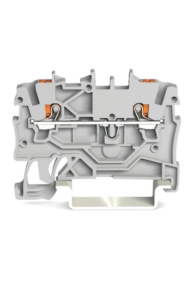 Wago - Wago 2200-1201 100 Adet 1.5mm2 Gri 2 İletkenli Basma Butonlu Klemens