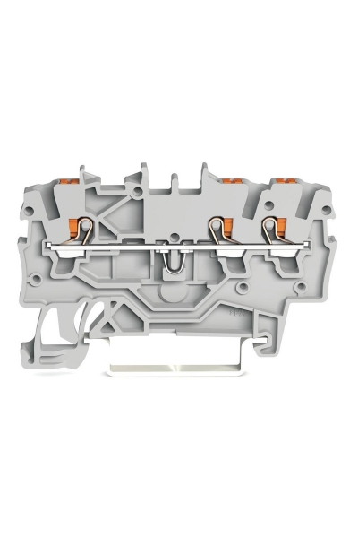 Wago - Wago 2200-1301 100 Adet 1.5mm2 Gri 3 İletkenli Basma Butonlu Klemens