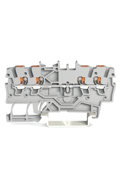 Wago - Wago 2200-1401 100 Adet 1.5mm2 Gri 4 İletkenli Basma Butonlu Klemens