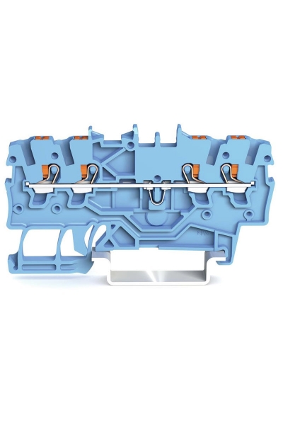 Wago - Wago 2200-1404 100 Adet 1.5mm2 Mavi 4 İletkenli Basma Butonlu Klemens