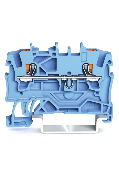 Wago - Wago 2201-1204 100 Adet 2.5mm2 Mavi 2 İletkenli Basma Butonlu Klemens