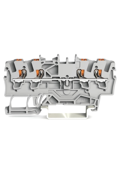 Wago - Wago 2201-1401 100 Adet 2.5mm2 Gri 4 iletkenli Basma Butonlu Klemens