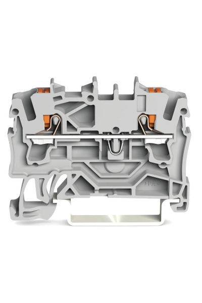 Wago - Wago 2202-1201 100 Adet 4mm2 Gri 2 İletkenli Basma Butonlu Klemens
