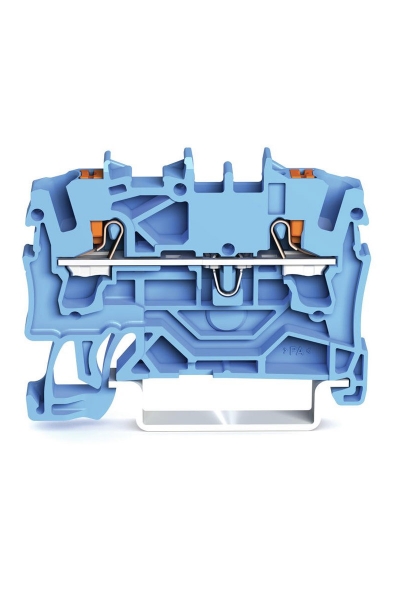 Wago - Wago 2202-1204 100 Adet 4mm2 Mavi 2 İletkenli Basma Butonlu Klemens