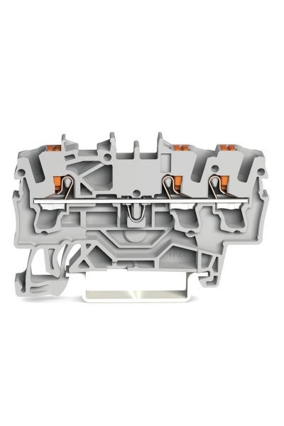 Wago - Wago 2202-1301 100 Adet 4mm2 Gri 3 iletkenli Basma Butonlu Klemens