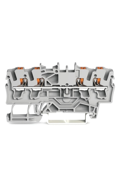 Wago - Wago 2202-1401 100 Adet 4mm2 Gri 4 iletkenli Basma Butonlu Klemens