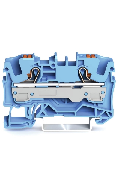 Wago - Wago 2206-1204 50 Adet 10mm2 Mavi 2 İletkenli Basma Butonlu Klemens