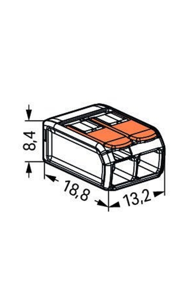 Wago 221-412 100 Adet 2x4mm2 Buat ve Çok Amaçlı Klemens - Thumbnail
