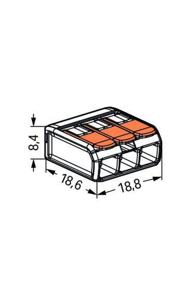 Wago 221-413 3x4mm2 Buat ve Çok Amaçlı Klemens - Thumbnail