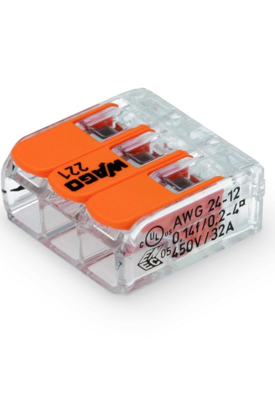 Wago 221-413 3x4mm2 Buat ve Çok Amaçlı Klemens - Thumbnail