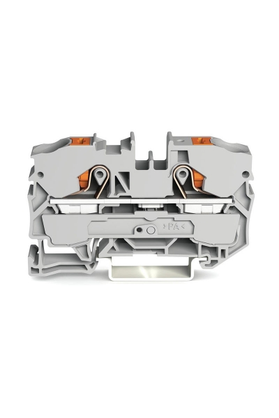 Wago - Wago 2210-1201 25 Adet 16mm2 Gri 2 İletkenli Basma Butonlu Ray Klemens