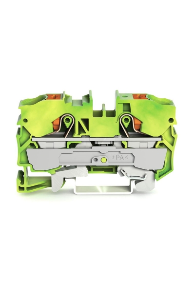 Wago - Wago 2210-1207 25 Adet 16mm2 Sarı Yeşil Basma Butonlu Topraklama Ray Klemensi