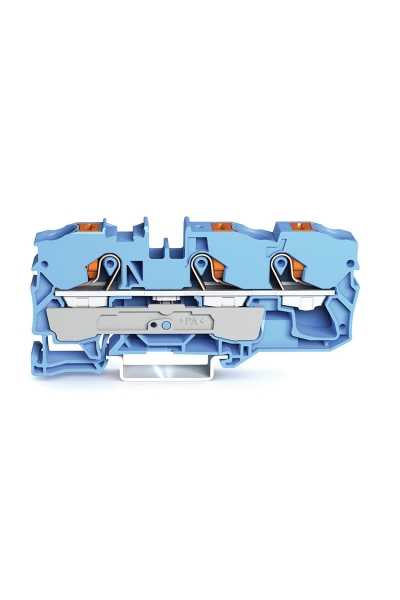 Wago - Wago 2210-1304 25 Adet 16mm2 Mavi 3 iletkenli Basma Butonlu Ray Klemens