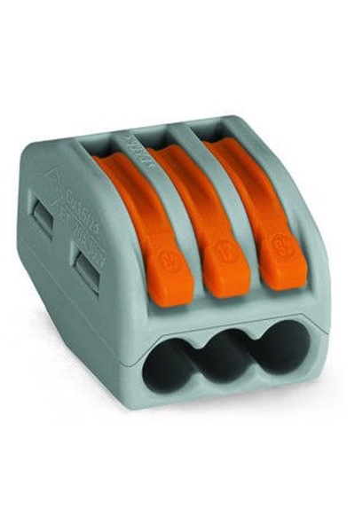 Wago - Wago 222-413 50 Adet 3x2.5mm2 Buat ve Çok Amaçlı Klemens