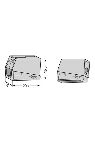 Wago 224-101 100 Adet 2.5mm2 Gri Tek Girişli Aydınlatma Konnektörü - Thumbnail