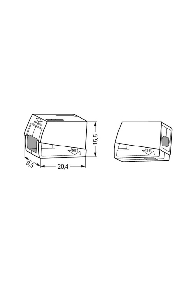 Wago 224-112 100 Adet 2.5mm2 Beyaz Çift Girişli Aydınlatma Konnektörü - Thumbnail