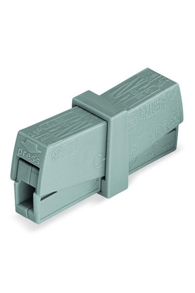 Wago 224-201 50 Adet 2.5mm2 Gri İki Tarafı Yaylı Aydınlatma Konnektörü - Thumbnail