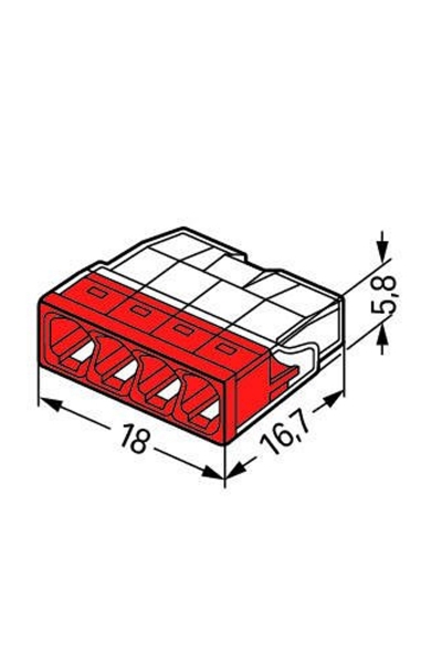 Wago - Wago 2273-204 100 Adet 4x2 5mm2 Buat Klemensi Wago 2273-204 100 Adet 4x2 5mm2 Buat Klemensi - Thumbnail