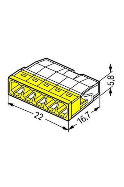 Wago 2273-205 100 Adet 5x2 5mm2 Buat Klemensi - Thumbnail