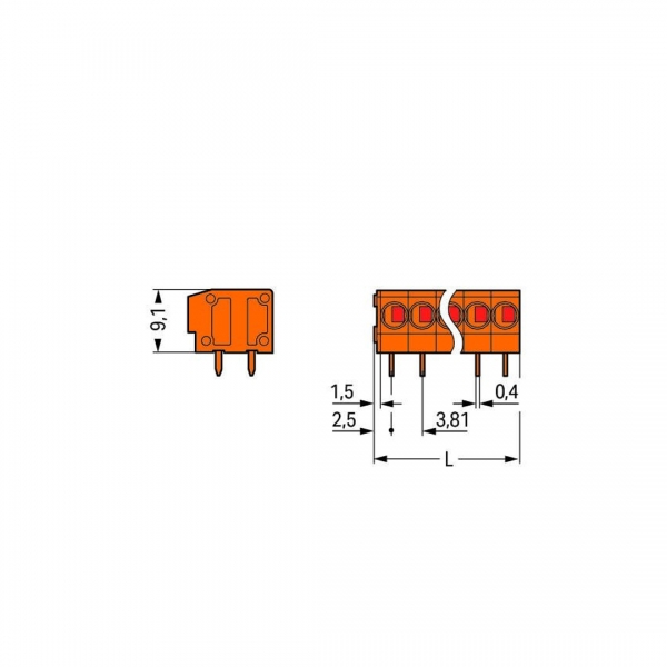 Wago 235-103 90 Adet 1.5mm2 Butonlu 3 Kutuplu Modüler Klemens - Thumbnail
