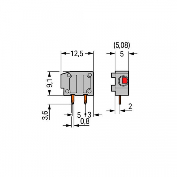 Wago 235-401 100 Adet 2.5mm2 Butonlu Tek Kutuplu Modüler Klemens - Thumbnail
