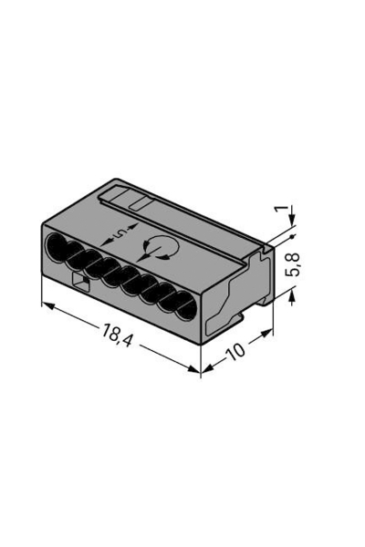 Wago 243-208 50 Adet 8x0.8mm2 Koyu Gri Konnektör - Thumbnail