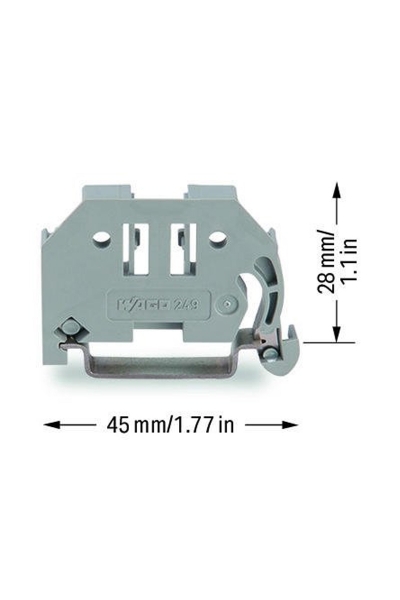 Wago 249-116 25 Adet DIN 35 Ray 6mm Vidasız Durdurucu - Thumbnail