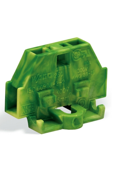 Wago - Wago 260-307 50 Adet 1.5mm2 Sarı Yeşil Flanşlı 2 İletkenli Mini Klemens