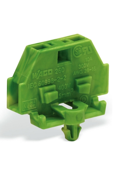 Wago - Wago 260-317 50 Adet 1.5mm2 Sarı Yeşil Snap in 2 İletkenli Mini Klemens