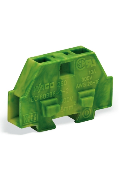 Wago - Wago 260-327 50 Adet 1.5mm2 Sarı Yeşil Snap in Sonlandırma 2 İletkenli Mini Klemens