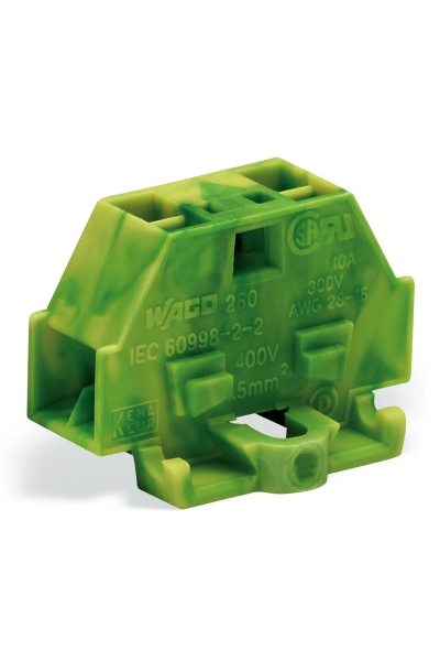 Wago - Wago 260-337 50 Adet 1.5mm2 Sarı Yeşil Flanşlı 4 İletkenli Mini Klemens