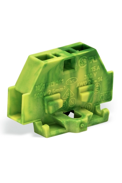 Wago 261-307 50 Adet 2.5mm2 Sarı Yeşil Flanşlı 2 İletkenli Mini Klemens - Thumbnail