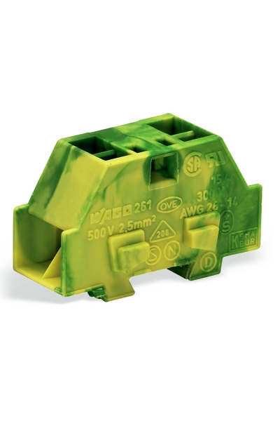 Wago 261-357 50 Adet 2.5mm2 Sarı Yeşil Snap in Sonlandırma 4 İletkenli Mini Klemens - Thumbnail