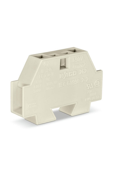 Wago 262-181 50 Adet 4mm2 Gri Snap in Sonlandırma 2 İletkenli Mini Klemens - Thumbnail