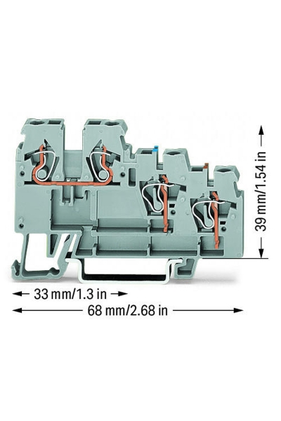 Wago 270-560 50 Adet 2.5mm2 3 İletkenli Sensör Klemensi - Thumbnail